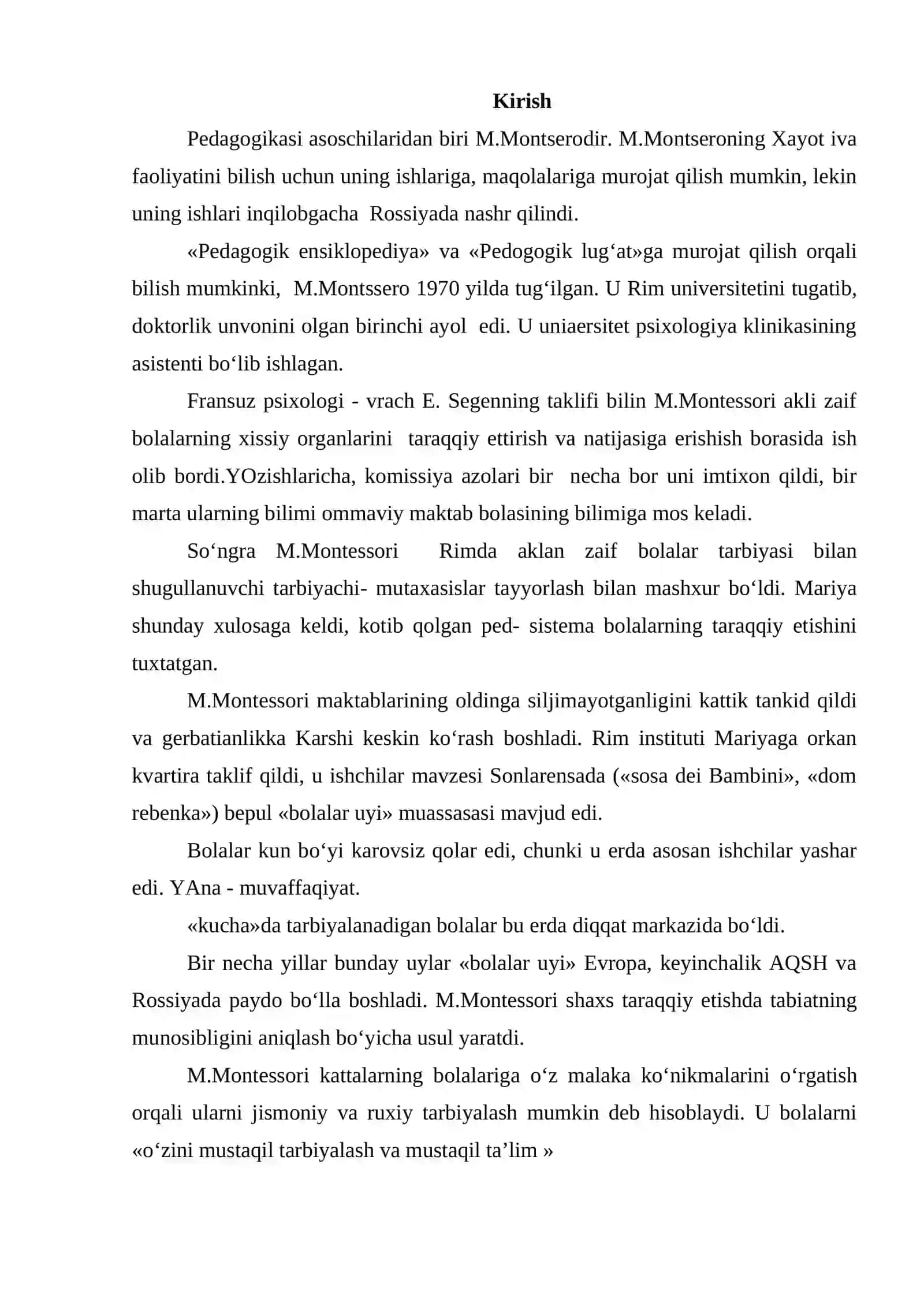 Maktabgacha ta'lim tarixi 2