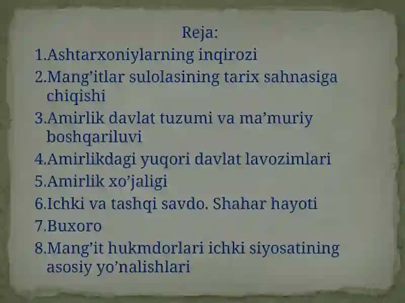 Buxoro Amirligining tashkil topishi 2