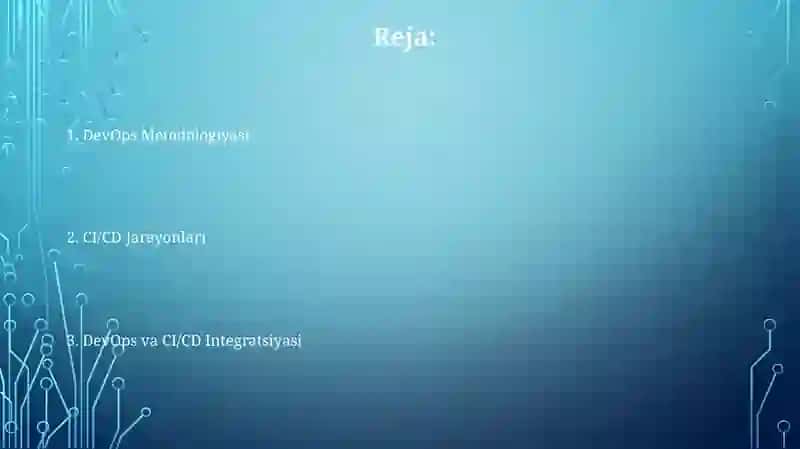 Devops metodologiyasi va cl cd jaroyonlari 2