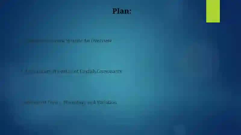The system of consonant in English 2