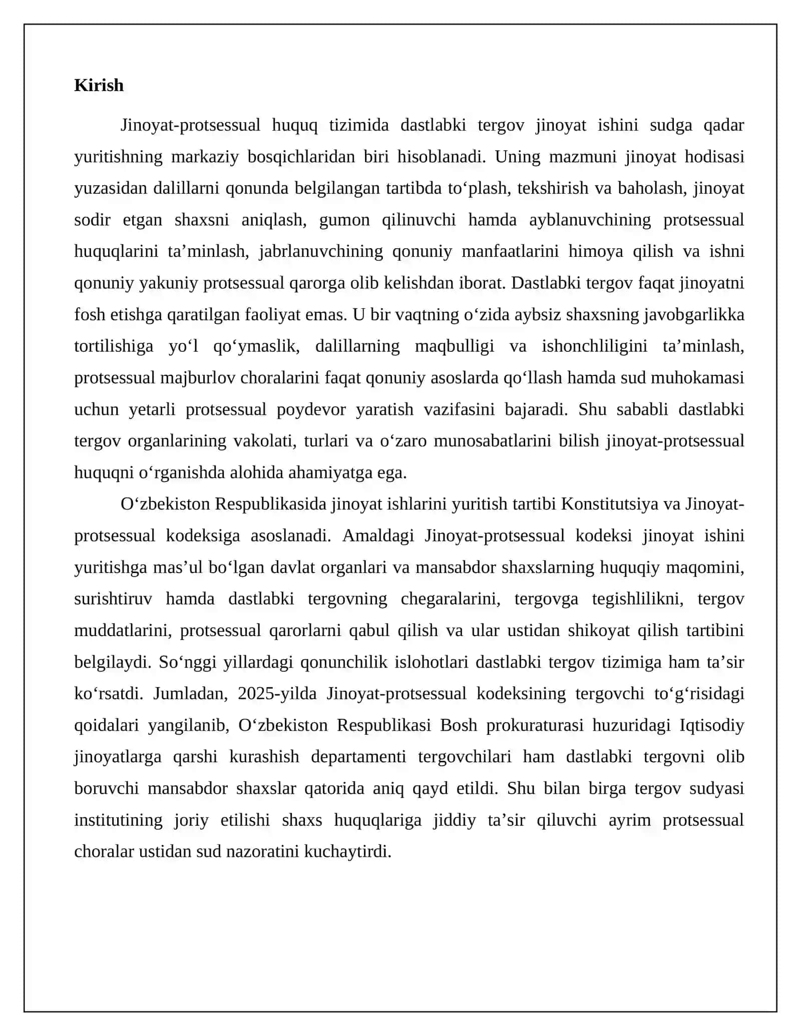 Dastlabki tergov organlari tushunchasi va turlari 2