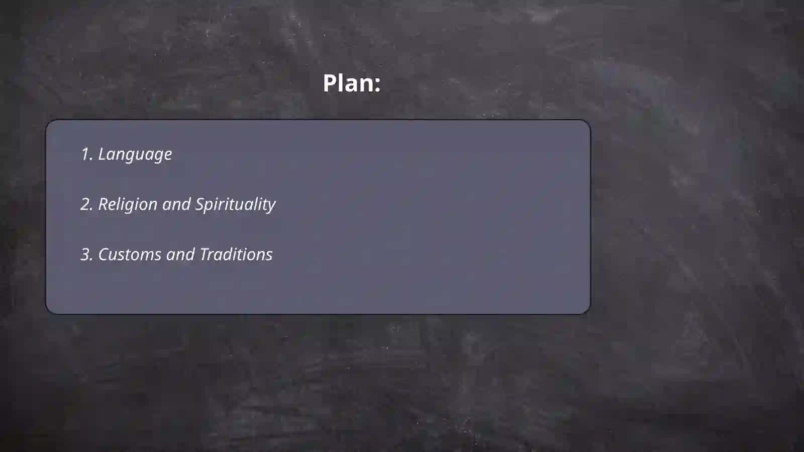 Elements of culture 2