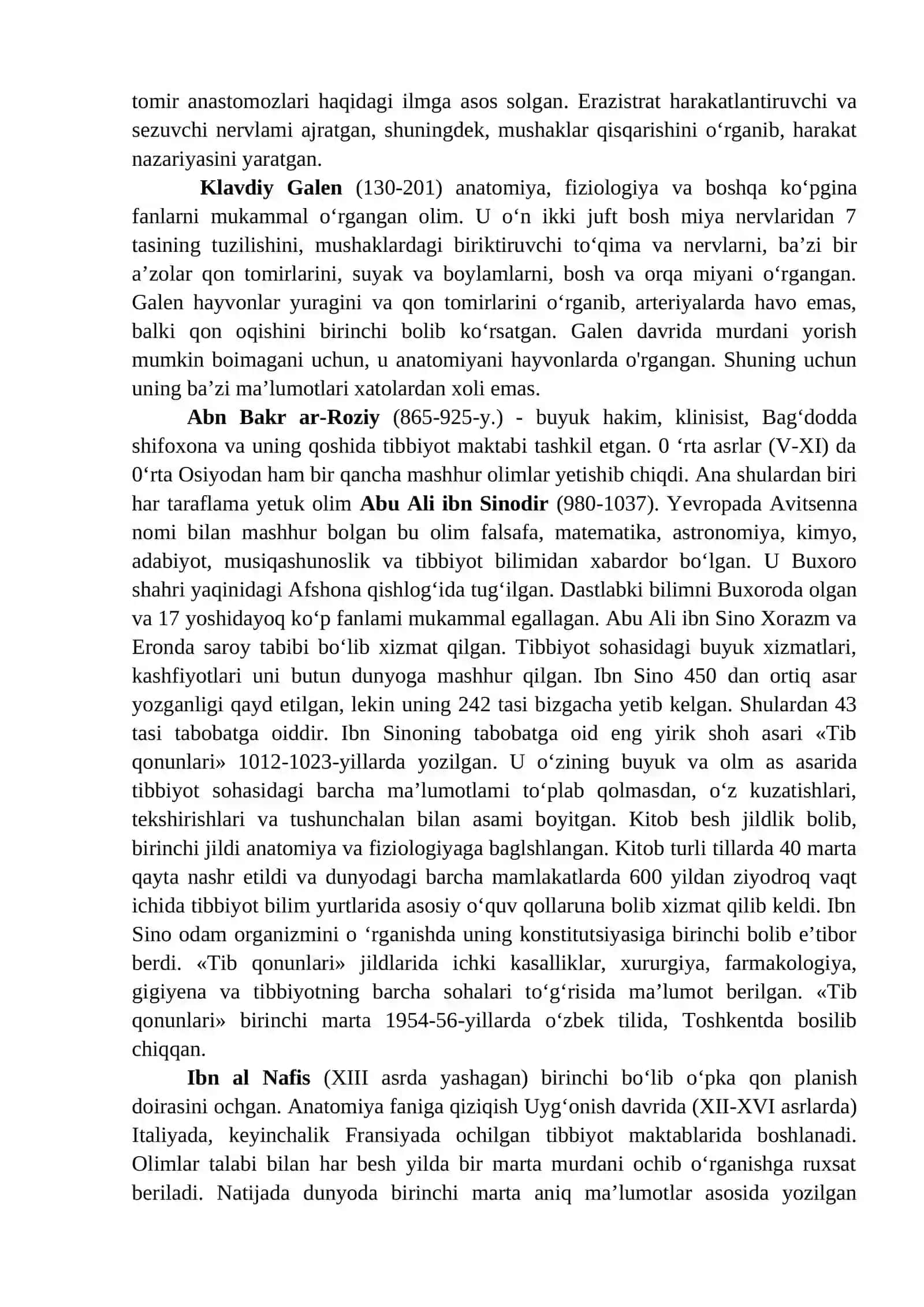 2-MA’RUZA. ODAM ANATOMIYASI FANINING RIVOJLANISH TARIXI 2