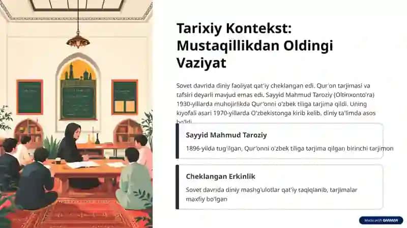 Mustaqillik Yillarida Qur’oni Karimning O’zbek Tiliga Tarjima Qilinishi va Tafsirlari 2