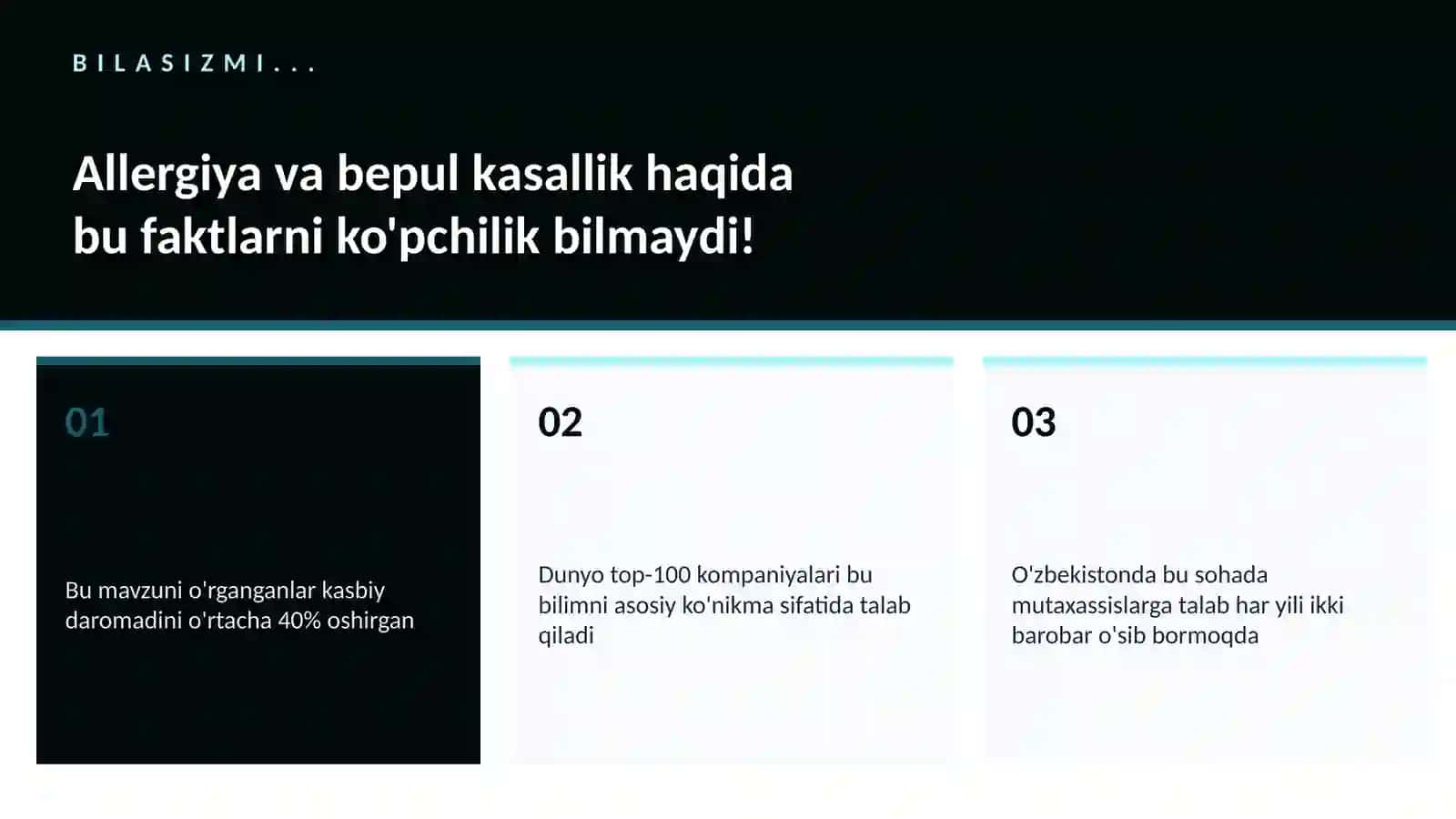 Allergiya va bepul kasallik 2