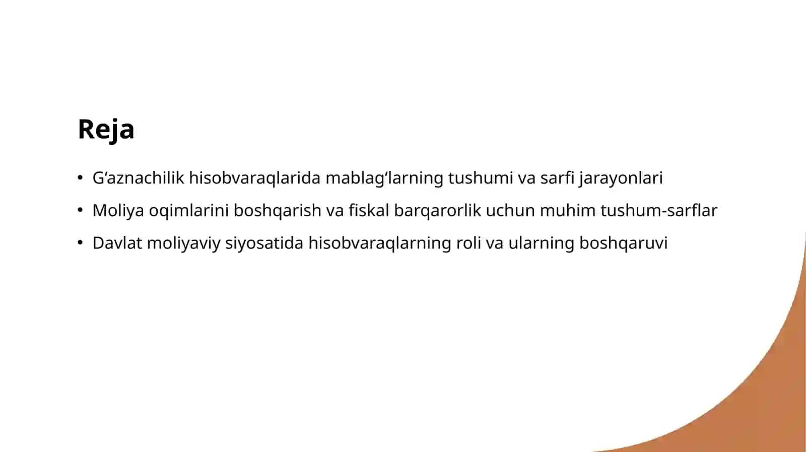 G‘aznachilik hisobvaraqlarida mablag‘larning tushumi va sarfi 2