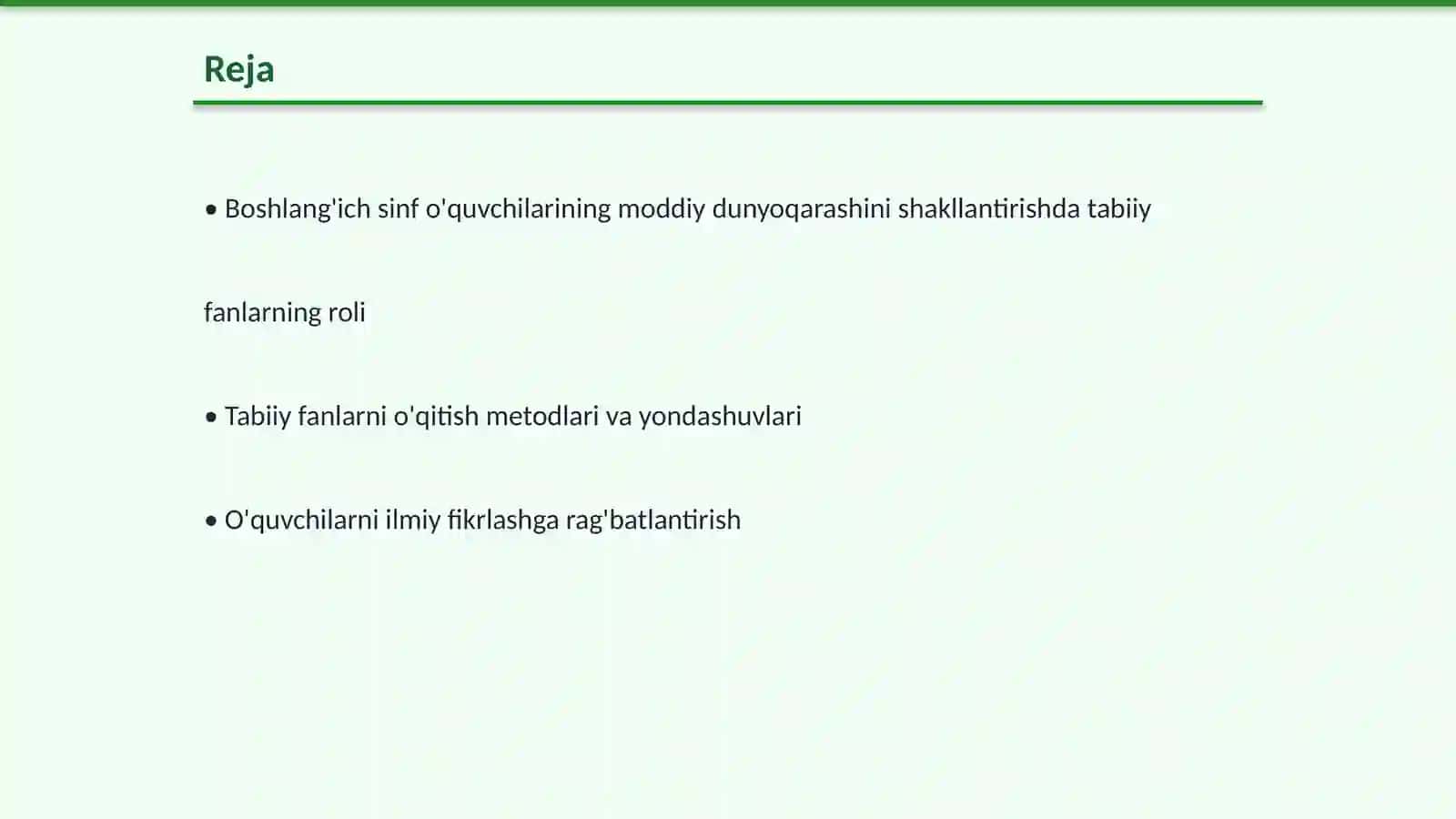 Boshlang'ich sinf o'quvchilarining moddiy dunyoqarashini shakllantirish 2
