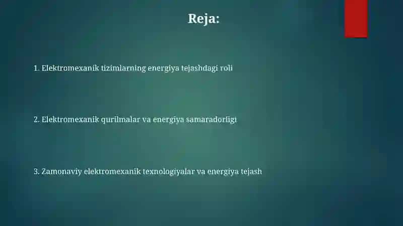 Elektr Energiyasini Tejashda Elektromexanik Tizimlarning Roli 2