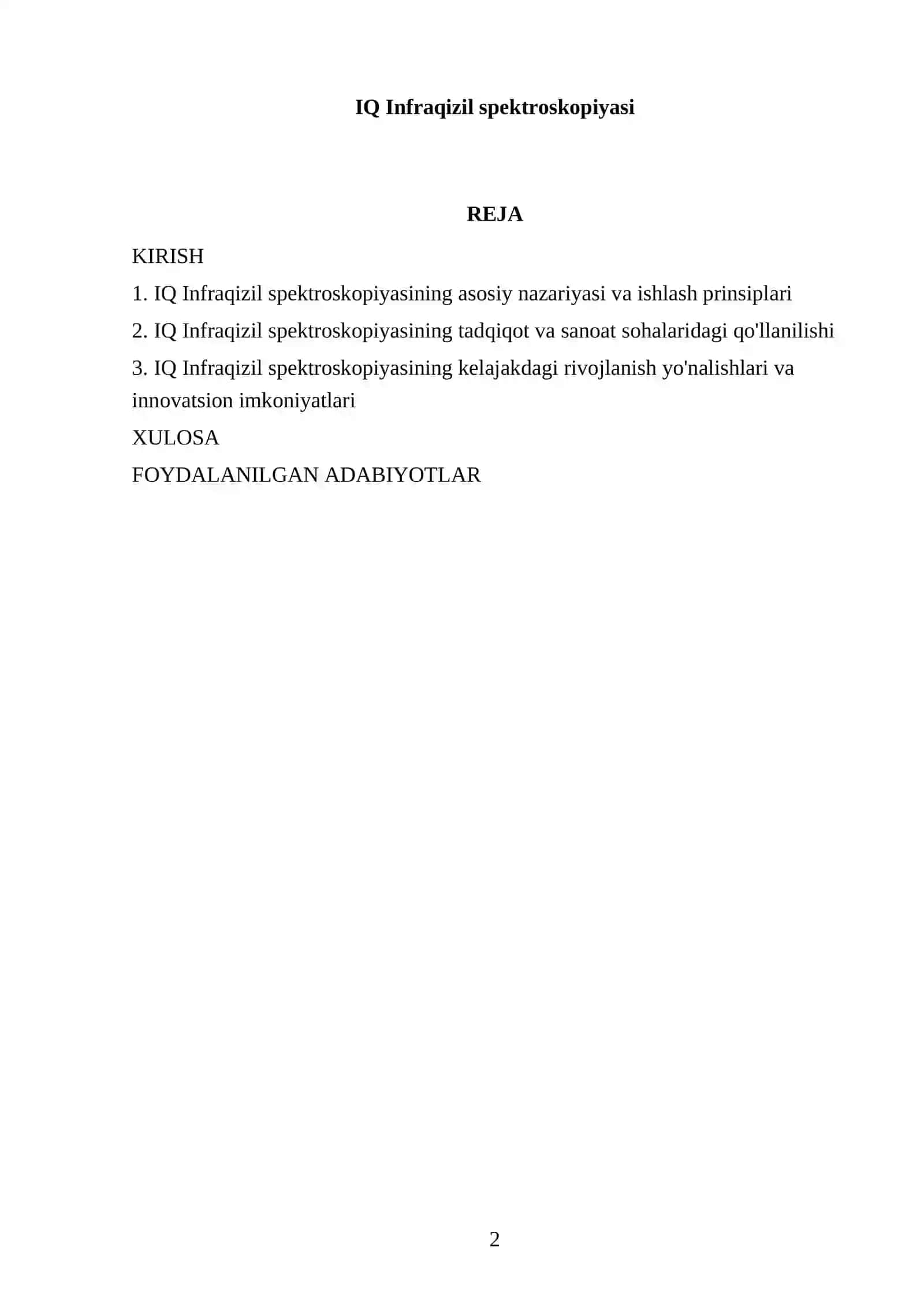 IQ Infraqizil spektroskopiyasi 2