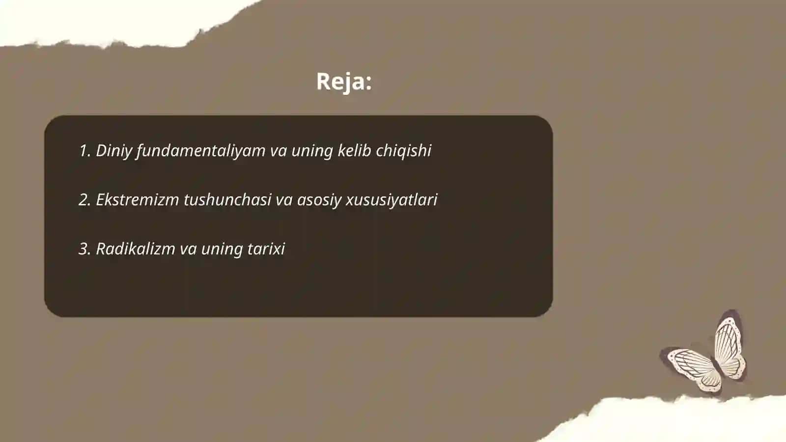 Diniy fundamentalizm ekstremizm radikalizm va terrorizmning tarixi va yoʻnalishlari 2