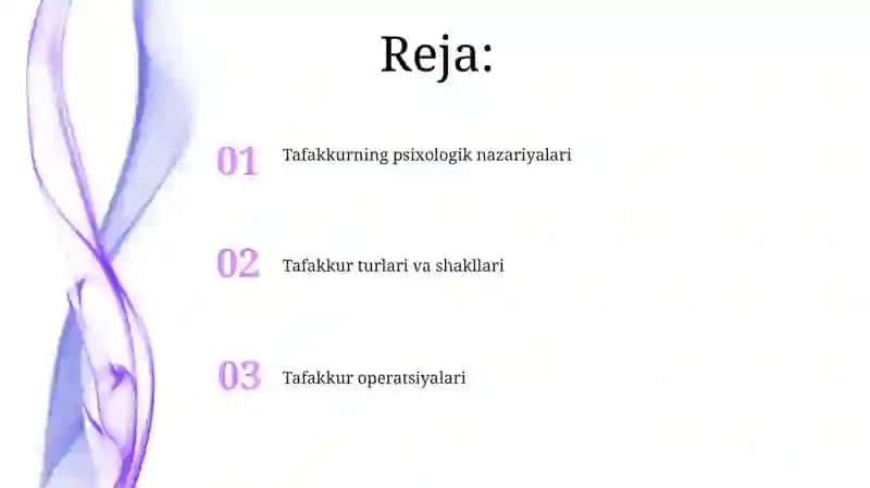 Tafakkur borasidagi psixologik nazariyalar 2