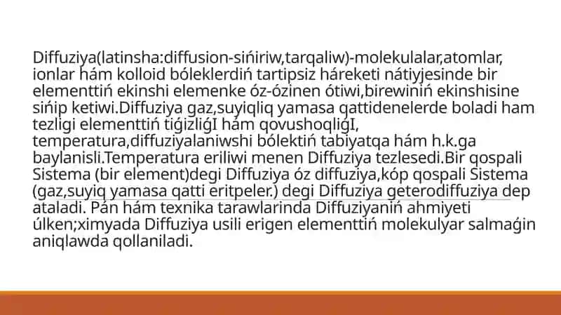 Diffuziya haqqında ma'lumot 2
