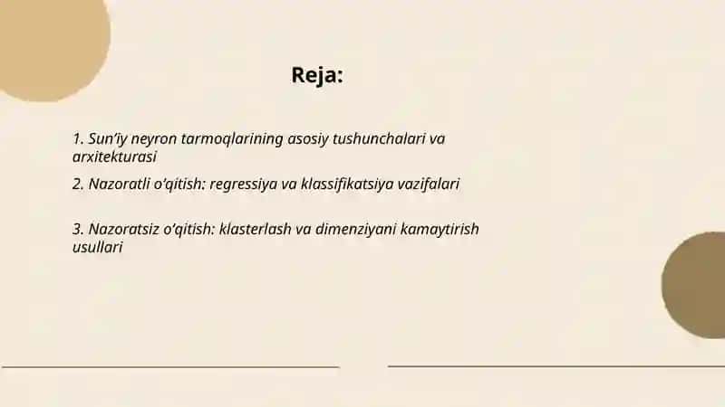 Sunʼiy neyron torlarini oʻrgatish 2