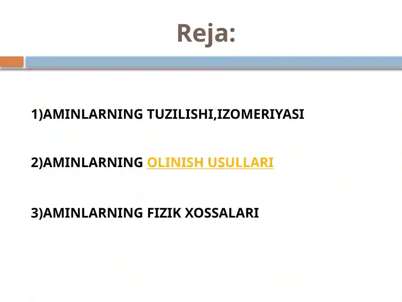 Aminlarning olinish usullari 2