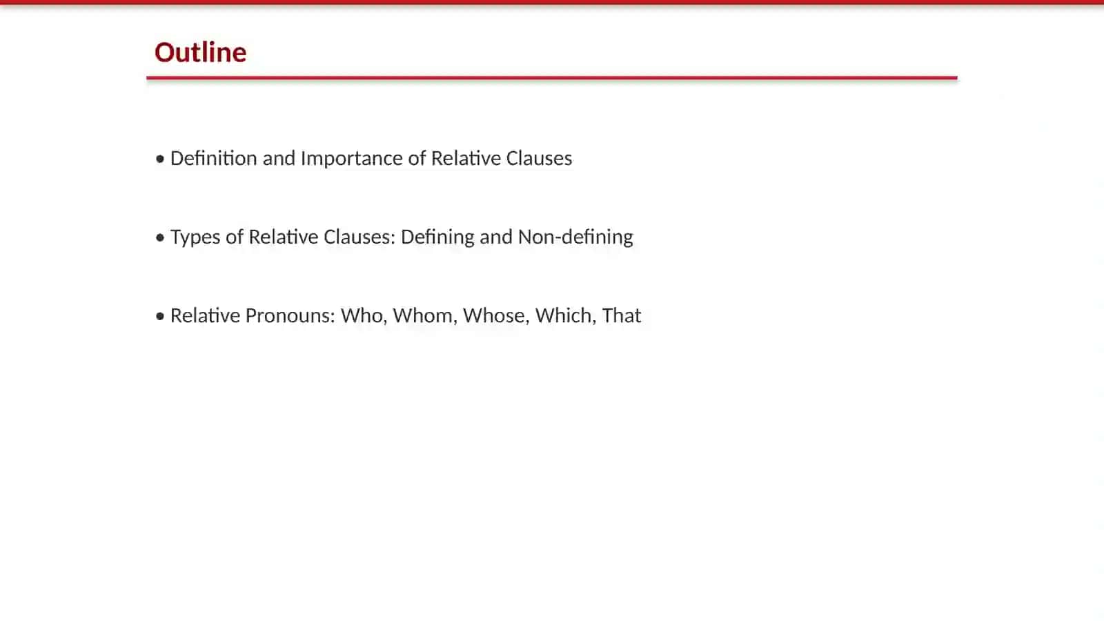 Definition of Relative Clauses 2