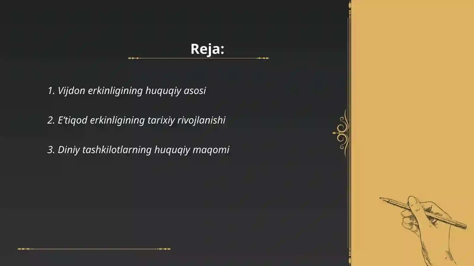 Vijdon va eʼtiqod erkinligining taʼrifi 2