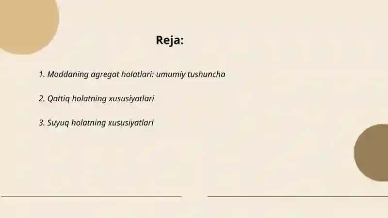 Moddaning agregat holatlari 2
