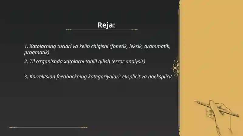 Xatolarning turlari va kelib chiqishi (fonetik, leksik, grammatik, pragmatik) 2