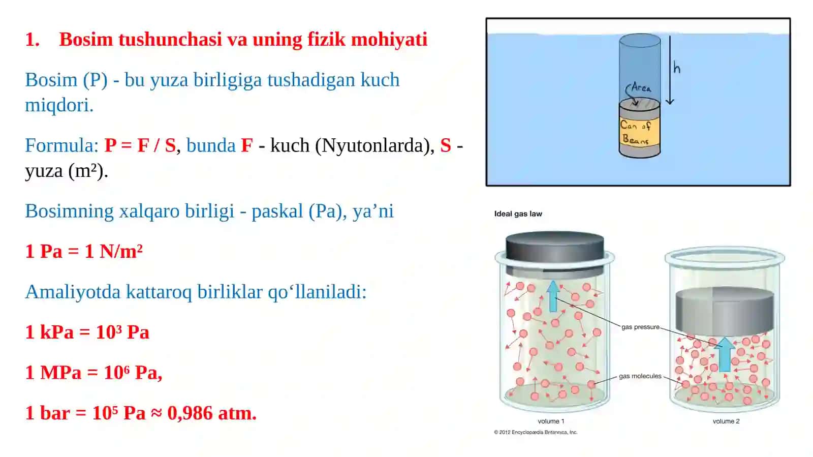 Bosim to‘g‘risida umumiy tushuncha 2