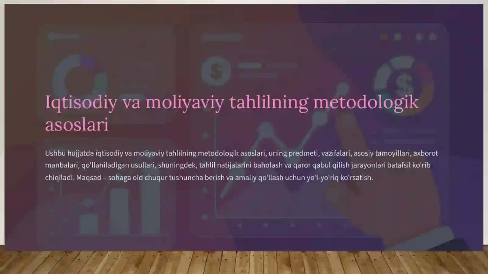 iqtisodiy va moliyaviy ma’lumotlarning tahlili 2