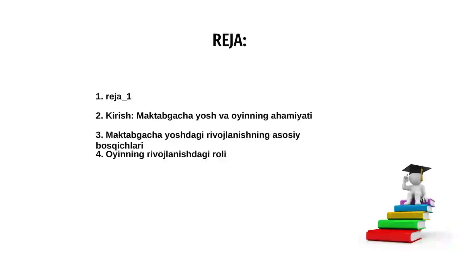 Maktabgacha yoshdagi bolaning rivojlanishida oyinning roli 2