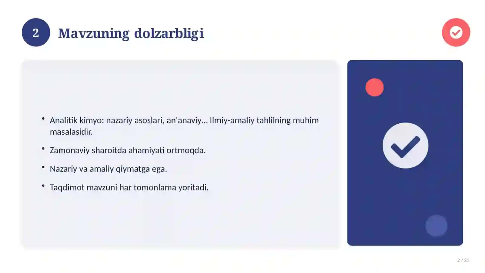 Analitik kimyo: nazariy asoslari, an'anaviy yondashuvda (Esse) 2