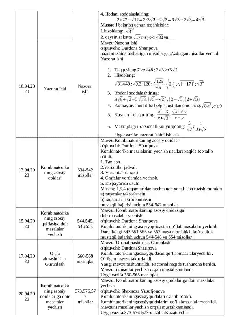 Masalalarni tenglamalar sistemasi yordamida yechish 2