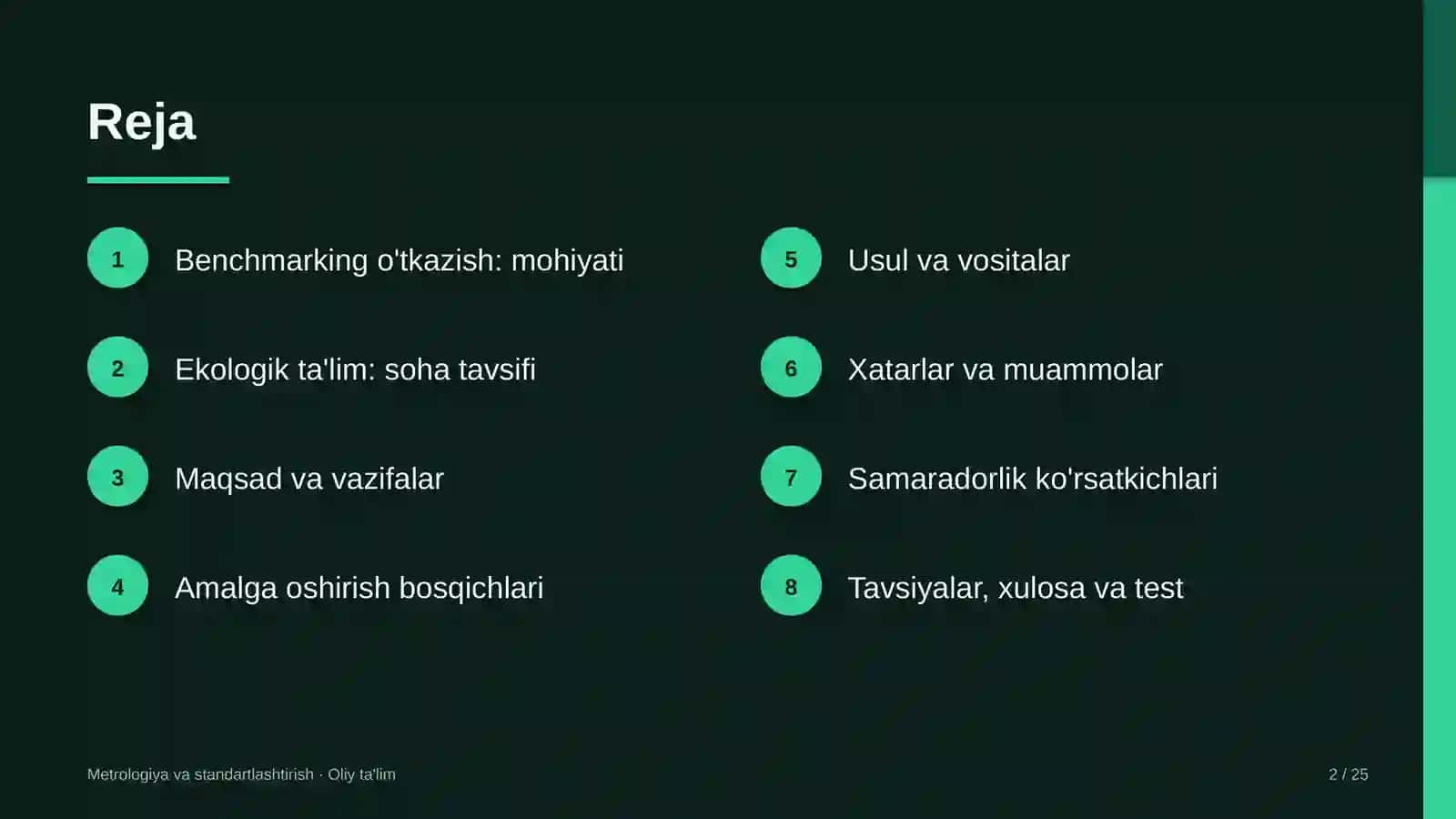 ekologik ta'limda benchmarking o'tkazish 6347 2