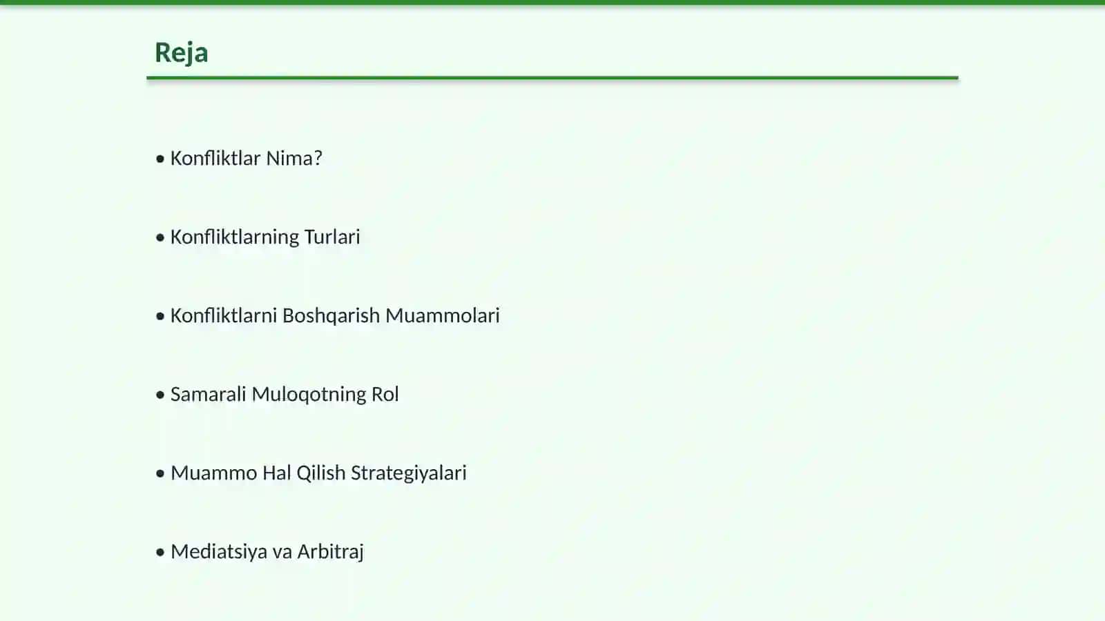 Konfliktlarni Boshqarish Tartiblari 2
