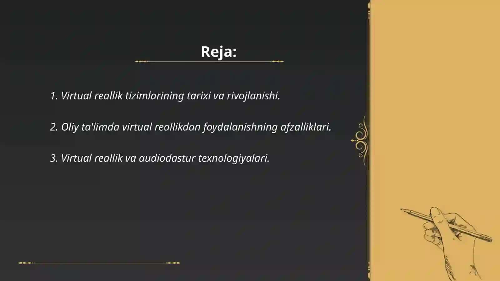 Virtual reallik tizimlari va undan oliy ta'lim tizimida foydalanish metodikasi 2