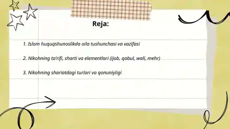 Islom huquqshunoslikda oila tushunchasi va vazifasi 2