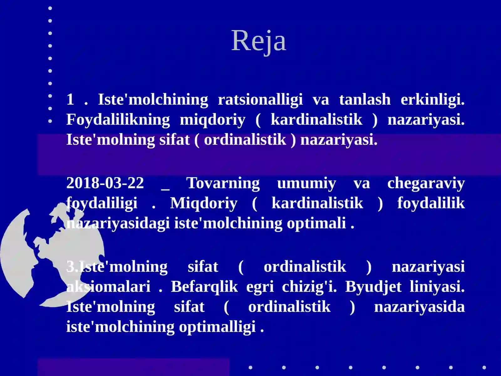 Iste’molchitanlovinazariyasiTAQDIMOTI 2