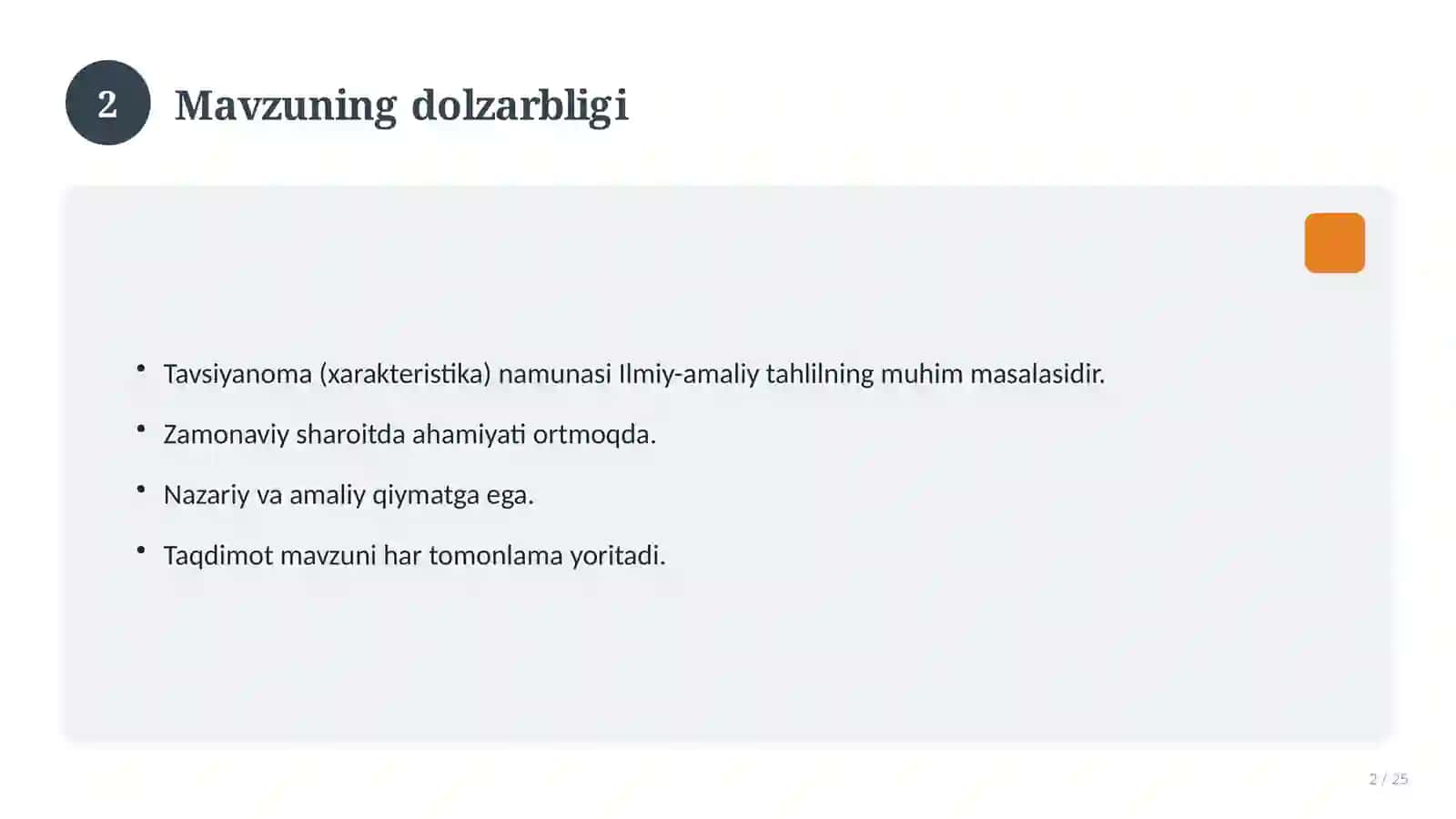 Tavsiyanoma (xarakteristika) namunasi 2