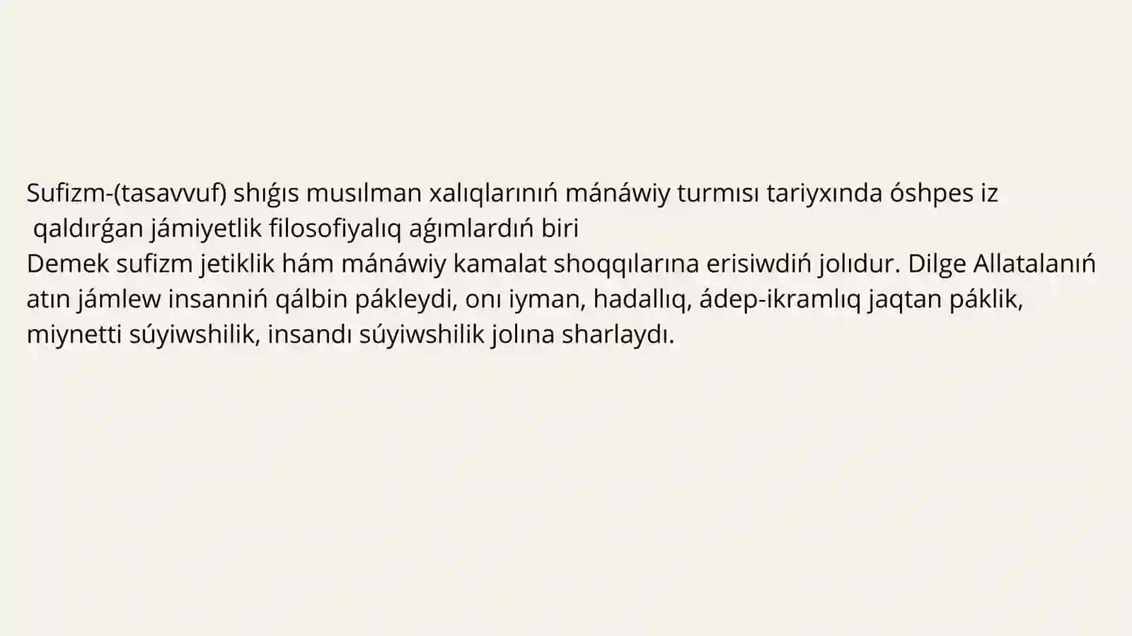 Sufizm taliymati 2