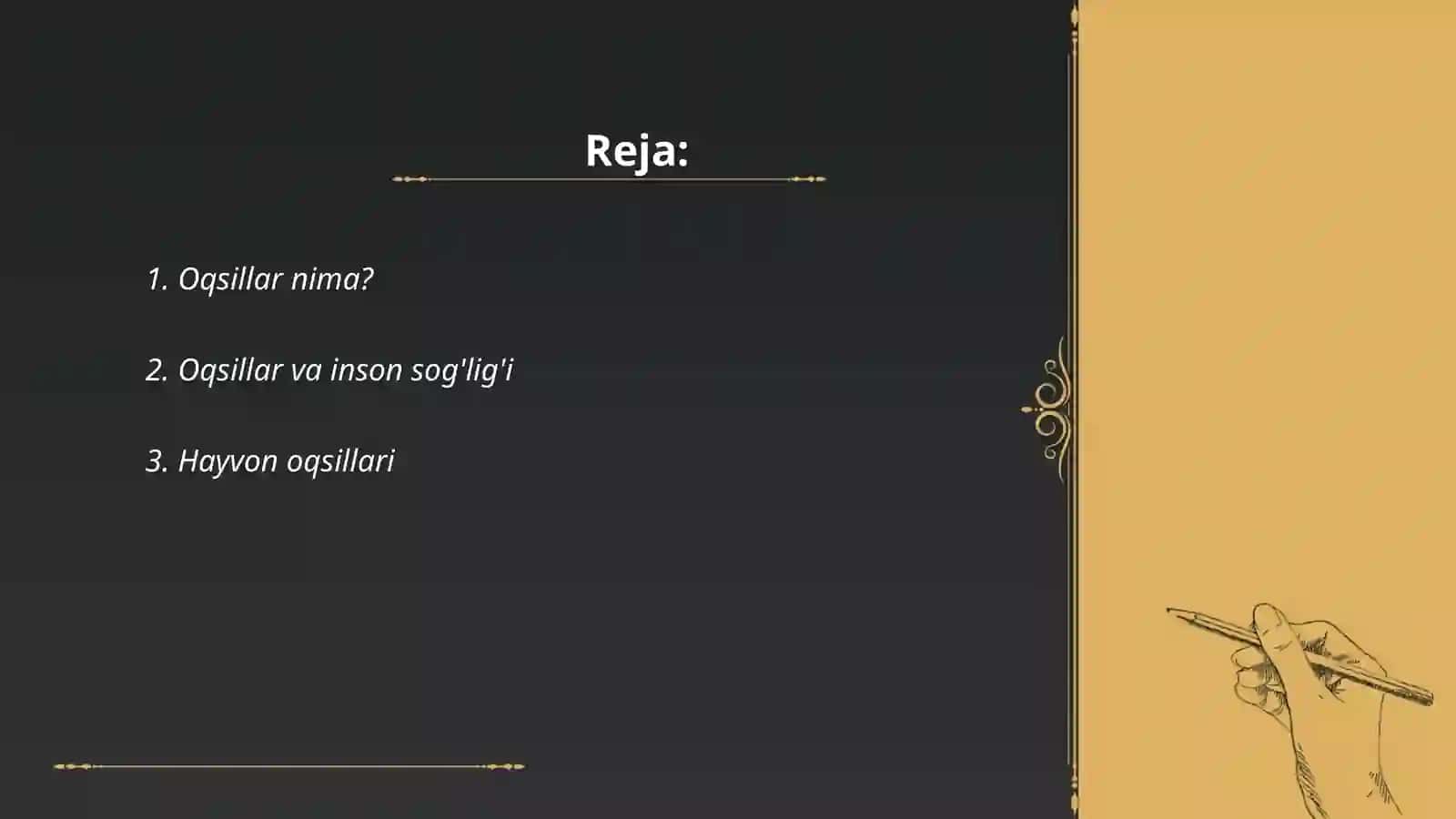 Oziq ovqat va ulardagi oqsillar 2