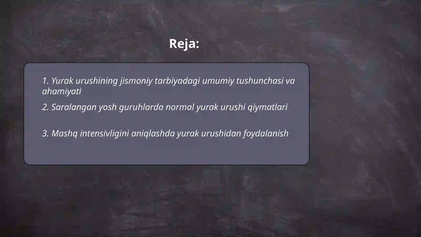 Yurak urushini jismoniy tarbiyada ahamiyati 2