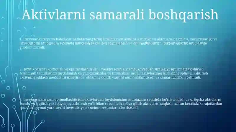 Asosiy Vositalardan Foydalanish Samaradorligini Oshirish YoʻLlari Kenjaboy 2