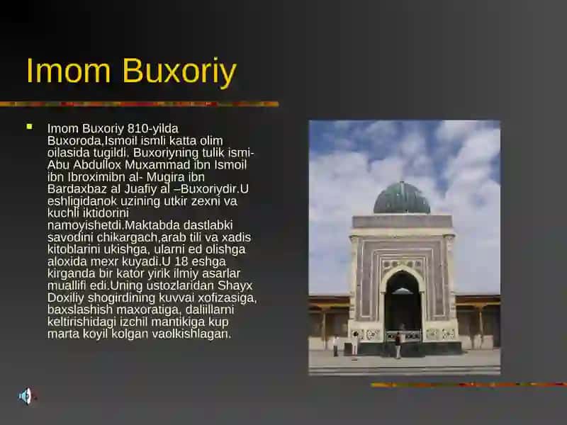 IMOM AL-BUXORIY BUYUK MUXADDIS ALLOMA 2