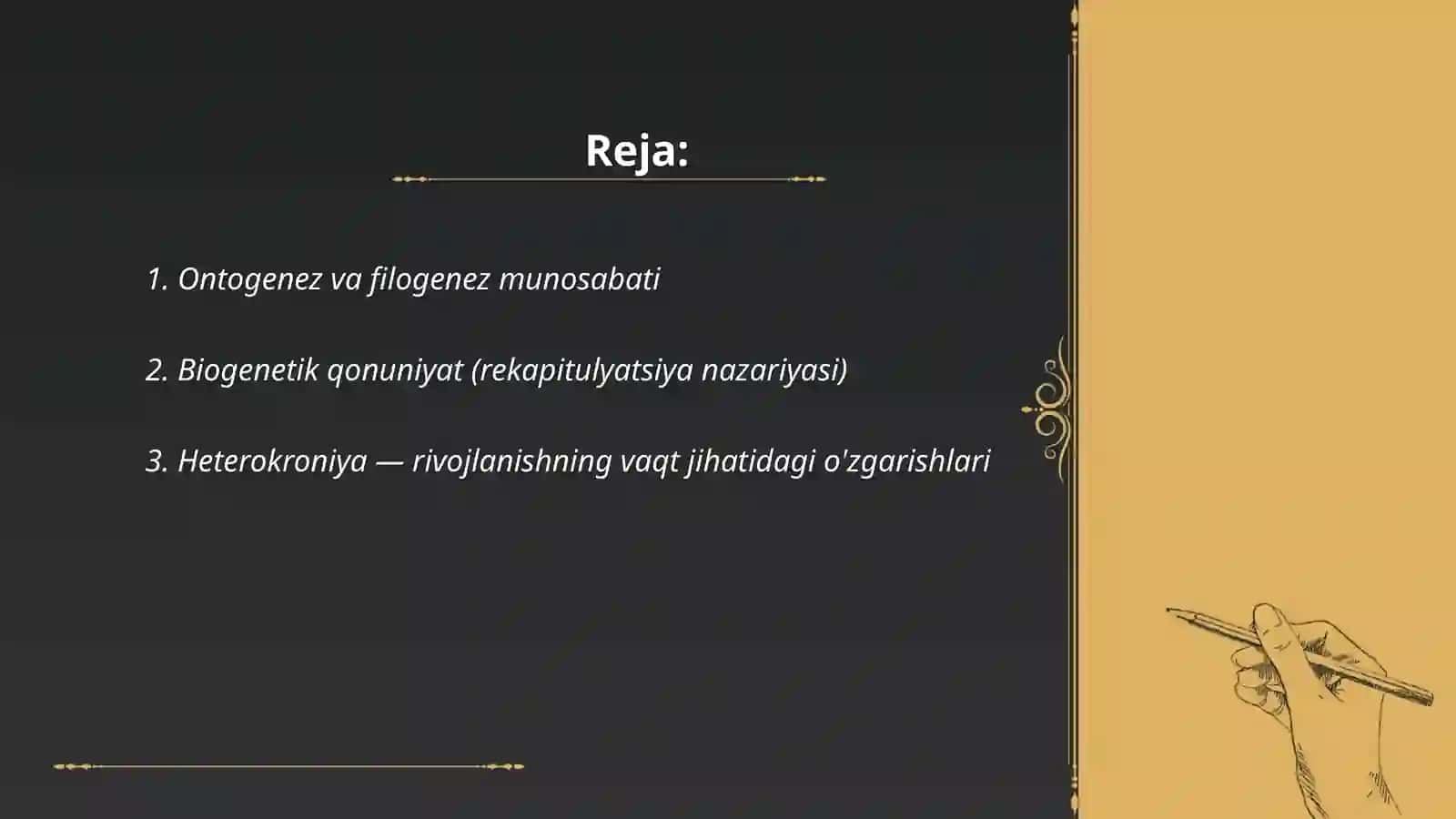 Ontogenez evalutsiyasi qonuniyati 2