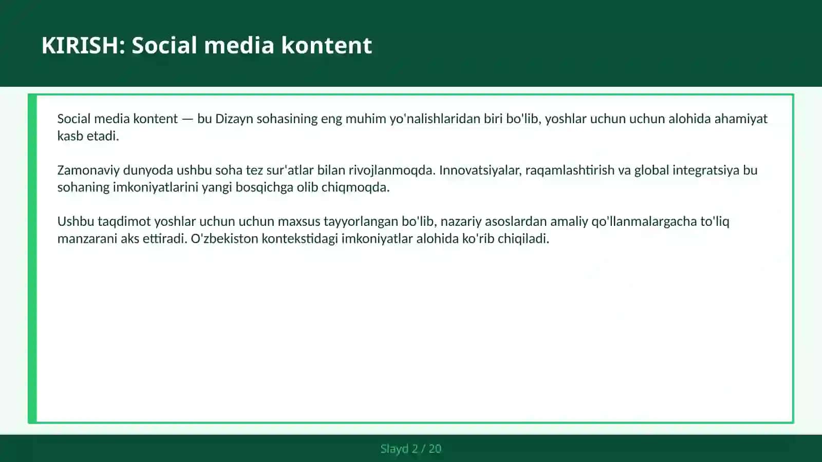 SOCIAL MEDIA KONTENT 2