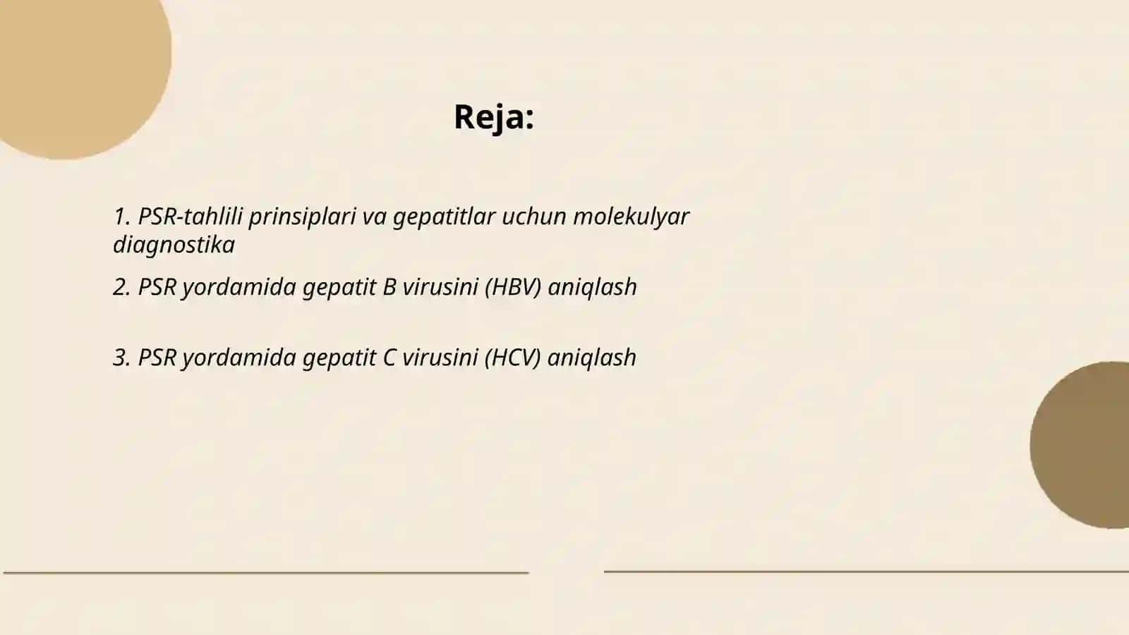 PSR-tahlili. Virusli gepatitlar 2