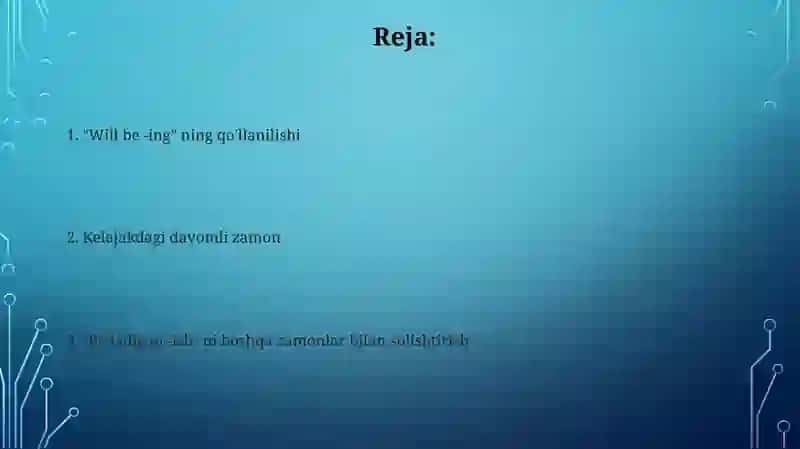 Kelajakdagi davomli zamon 2