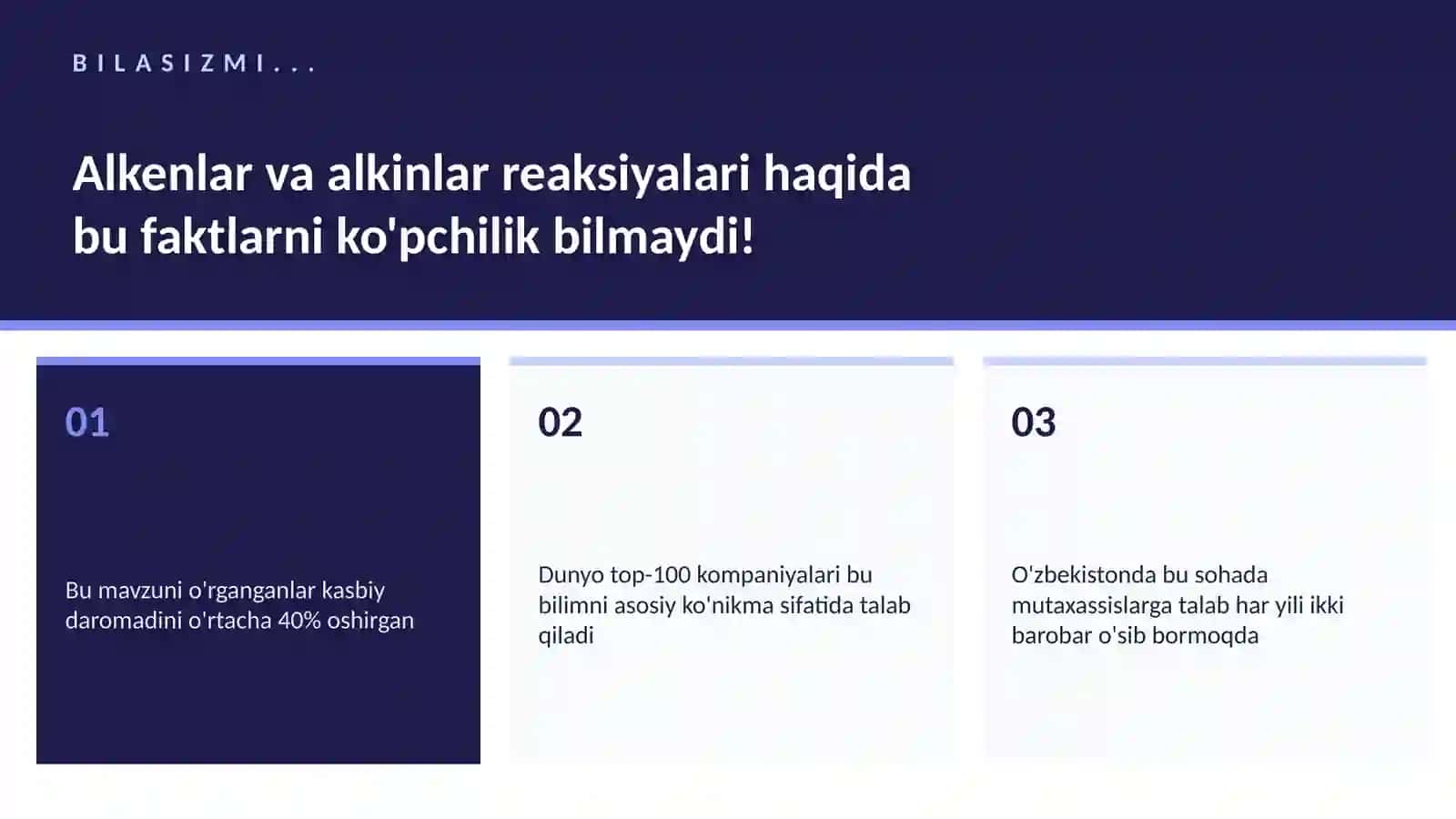 KIMYO — UY VAZIFALARI 2