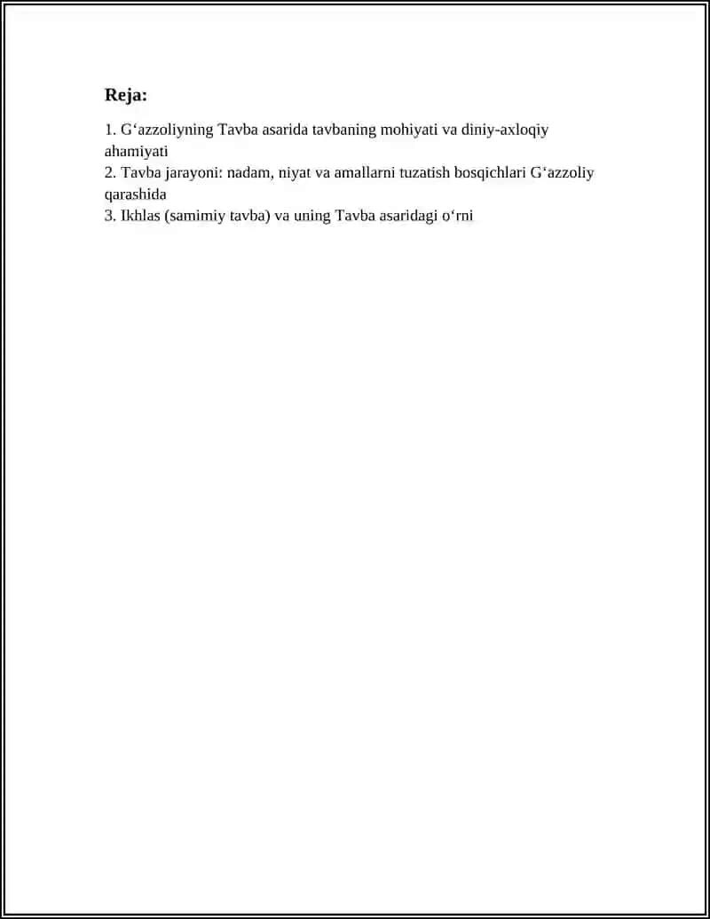 Tavba Asari Asosida "Din va Axloq" Mavzusi Asosida Esse Tayyorlash 2