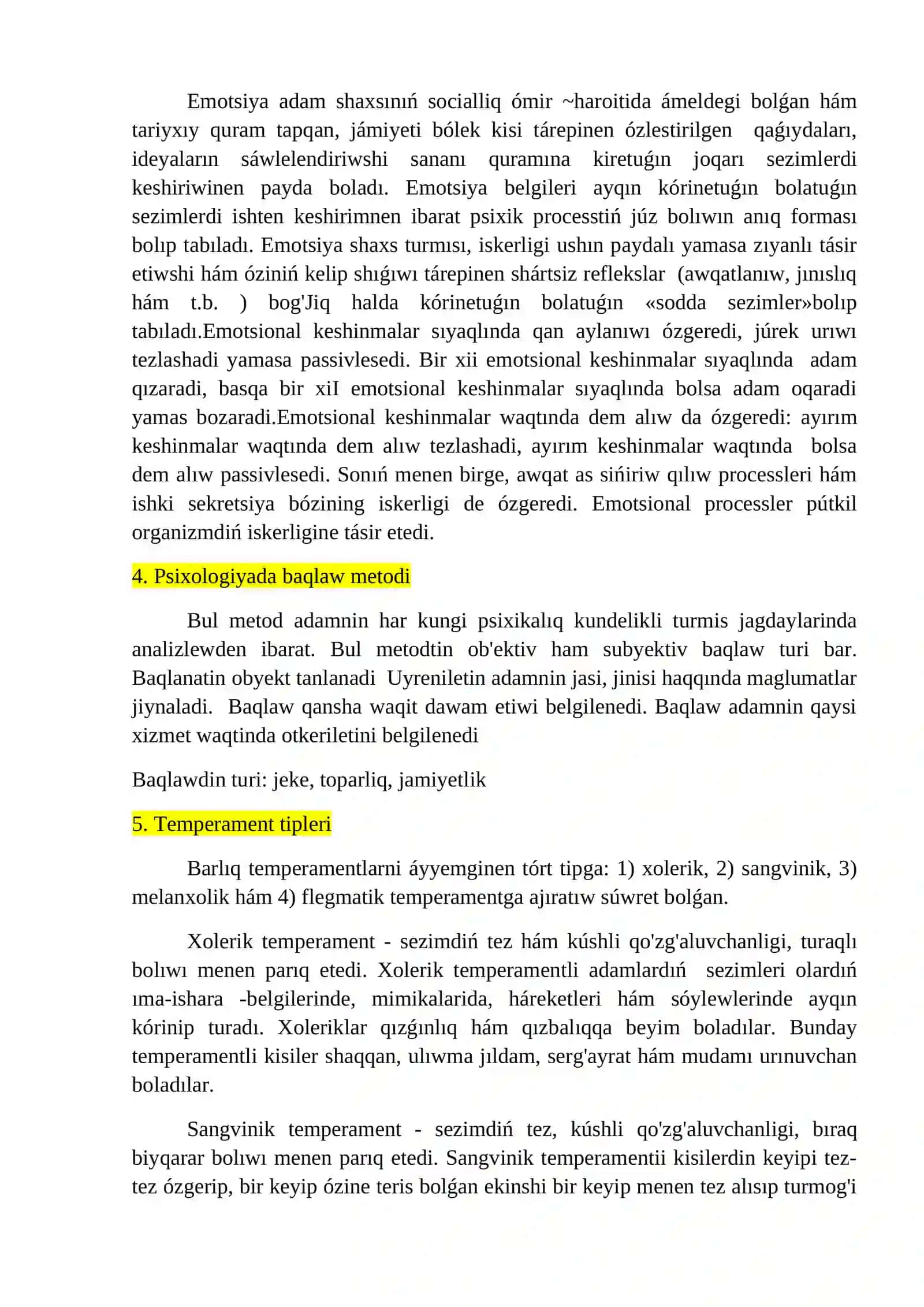 Psixologiya pàni predmeti, maqseti hàm waziypaları 2