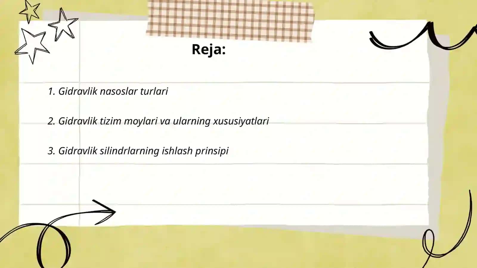 Gidravlik tizimlari 2