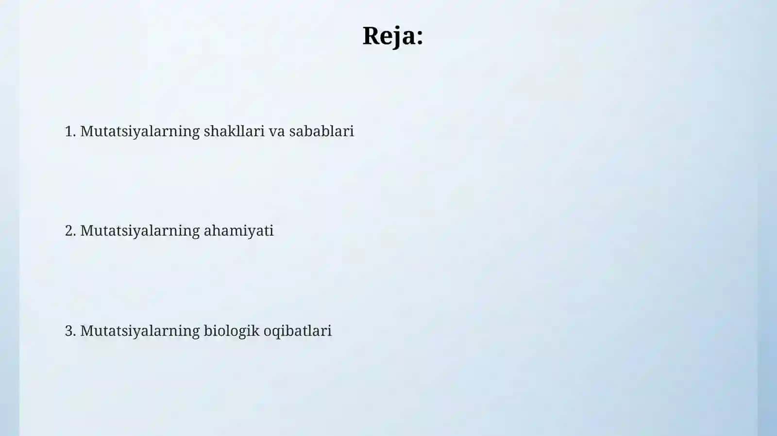 mutatsiya shakllari sabablari ahamiyati va biologik oqibatlari 2