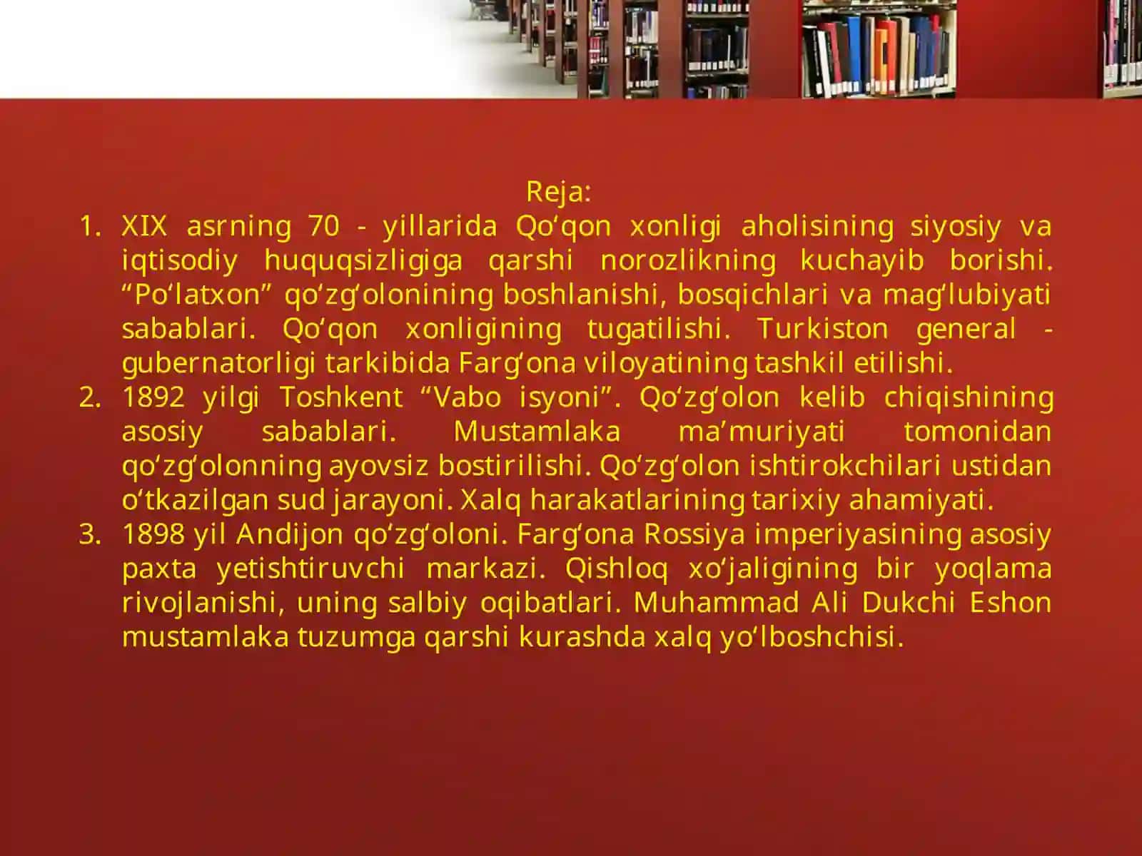 Turkiston o’lkasida xalq ozodlik harakatlari 2