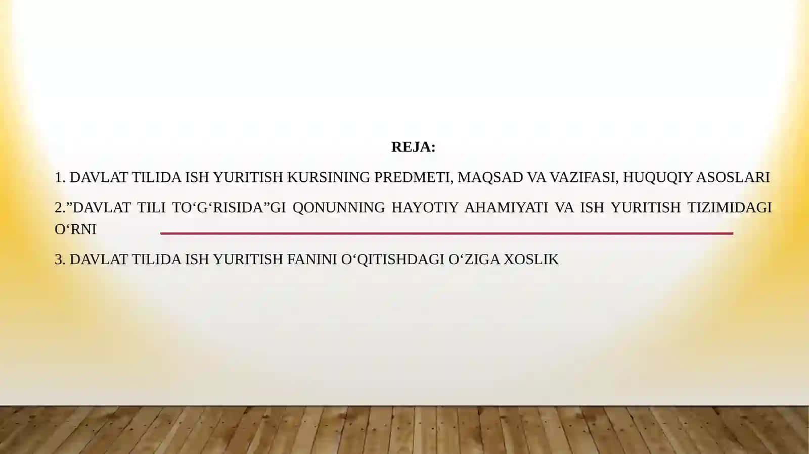 Davlat tilida ish yuritish fanining mazmuni 2