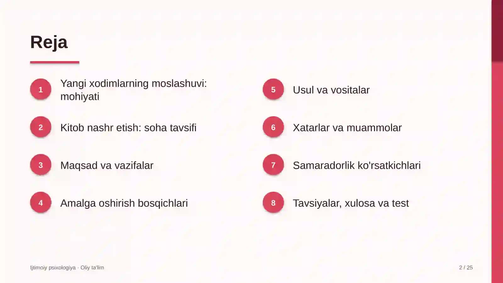 Kitob nashr etishda yangi xodimlarning ijtimoiy-psixologik moslashuvi 2
